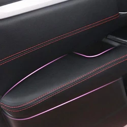 For Honda CRV CR-V 2017 Car Interior Door Handle Armrest PU Leather Cover Styling Overlay Decor Trim Styling Stickers 4Pcs/set