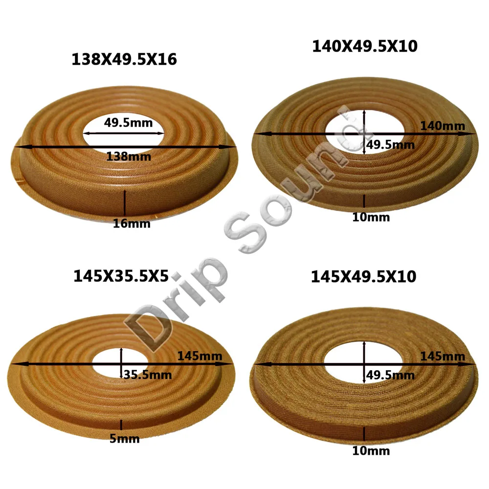 Amortiguador de araña de reparación de altavoz de graves, altavoz de onda elástica, Subwoofer, 138x49,5/140x49,5/145x35,5/145x49,5mm, 2 uds.