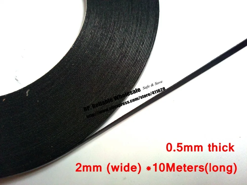 2mm~25mm wide, (0.5mm Thick) 10M/R, Double Sided Sticky Black Foam Tape for Phone Samsung HTC Screen Dust Proof Seal RP Reliable