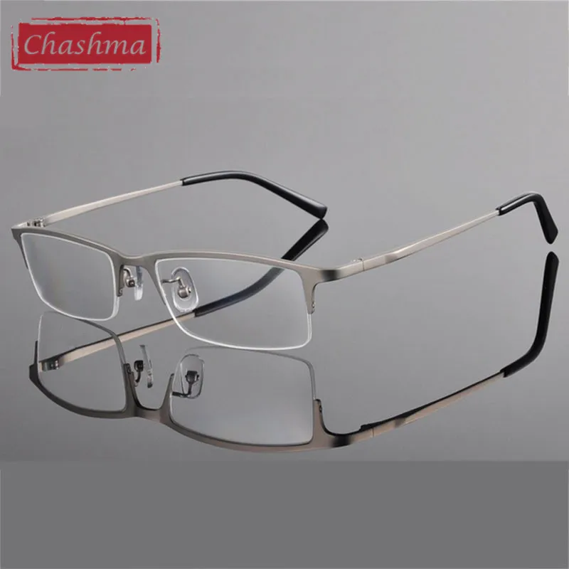 Chashma Titanium Eyeglass Ultra Light Weight Frames Optical Frame Glasses for Men Half Rim Eyeglasses
