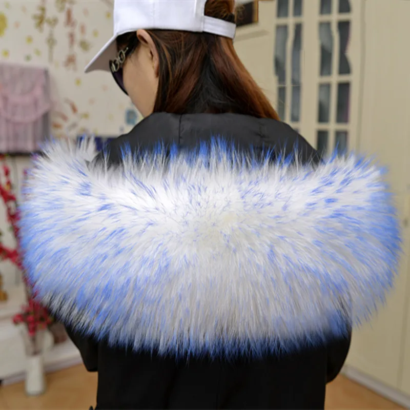 

Women New Fur Raccoon Fur Fur Collar Multicolor Shawl Collar Fur Female Fashion Autumn And Winter Warm Shawl Scarves