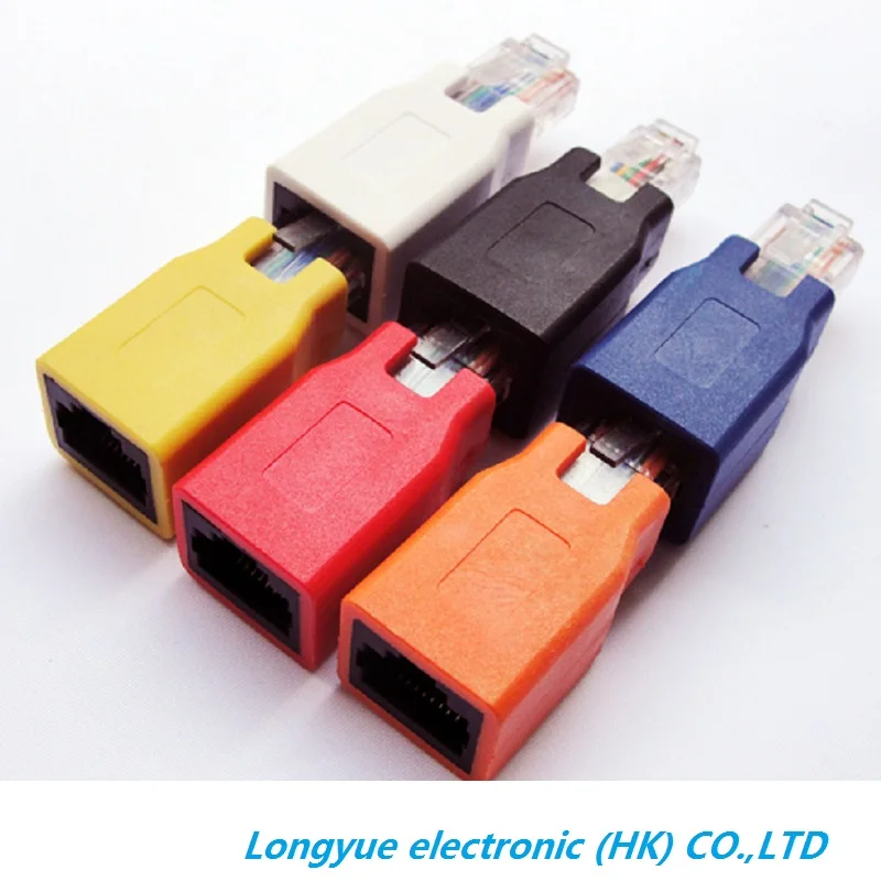 1:1 RJ45  CAT5E Network Ethernet Connector male to female Cable Adapter