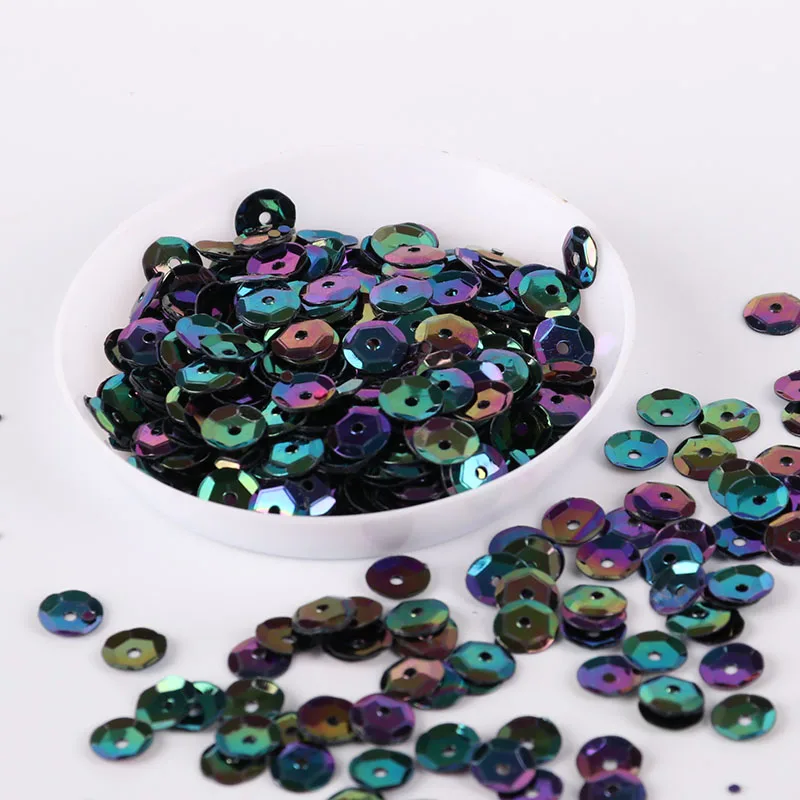 iSequins 720pcs/Lot AB Plated Color 6mm CUP Round Sequins Paillettes Sewing Wedding Craft  Scrapbook, Women Garments Accessories