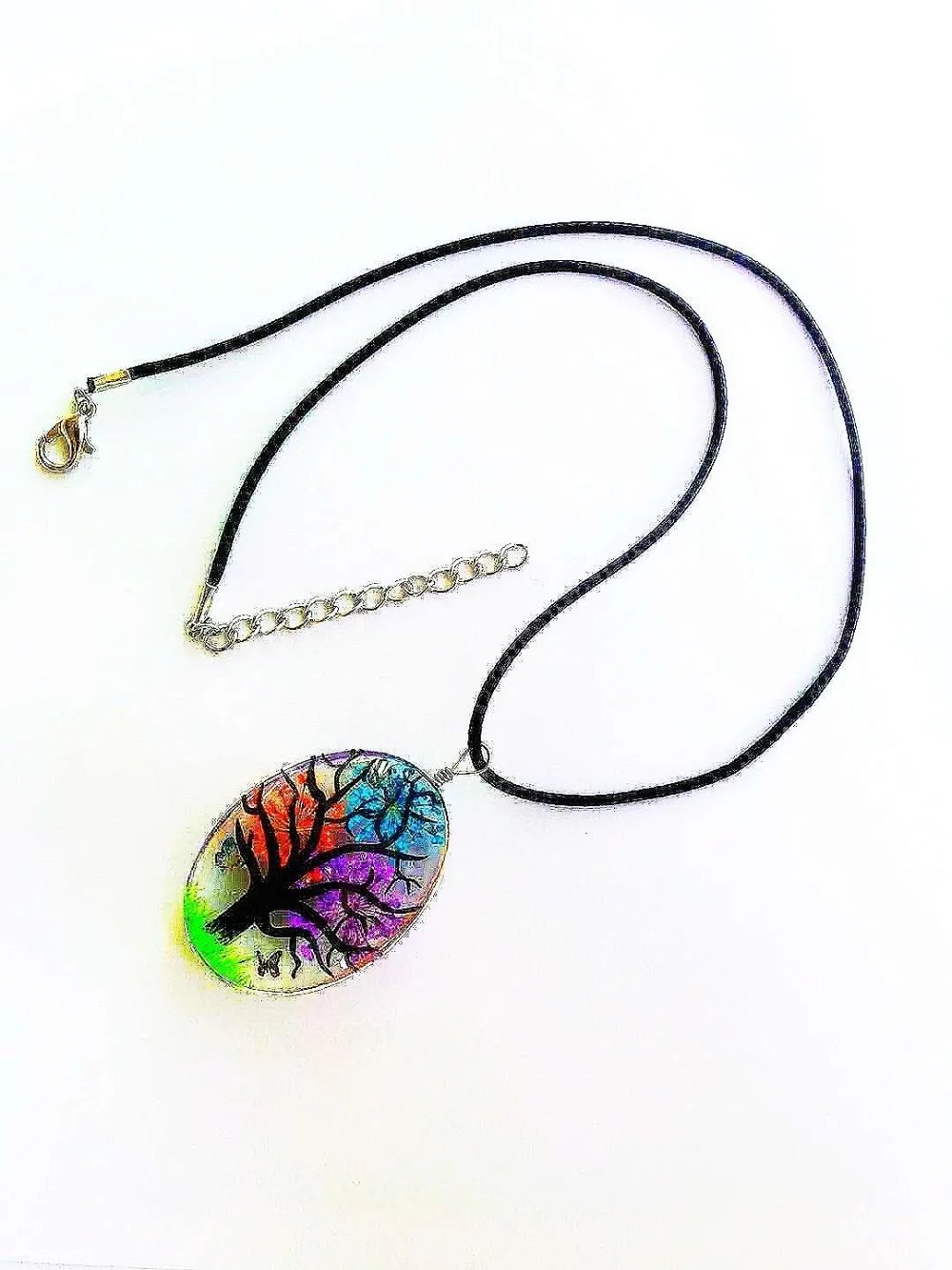 GYWYN latest popular handmade glass ball flower pendant butterfly tree of life crystal glass pendant necklace best gift for girl