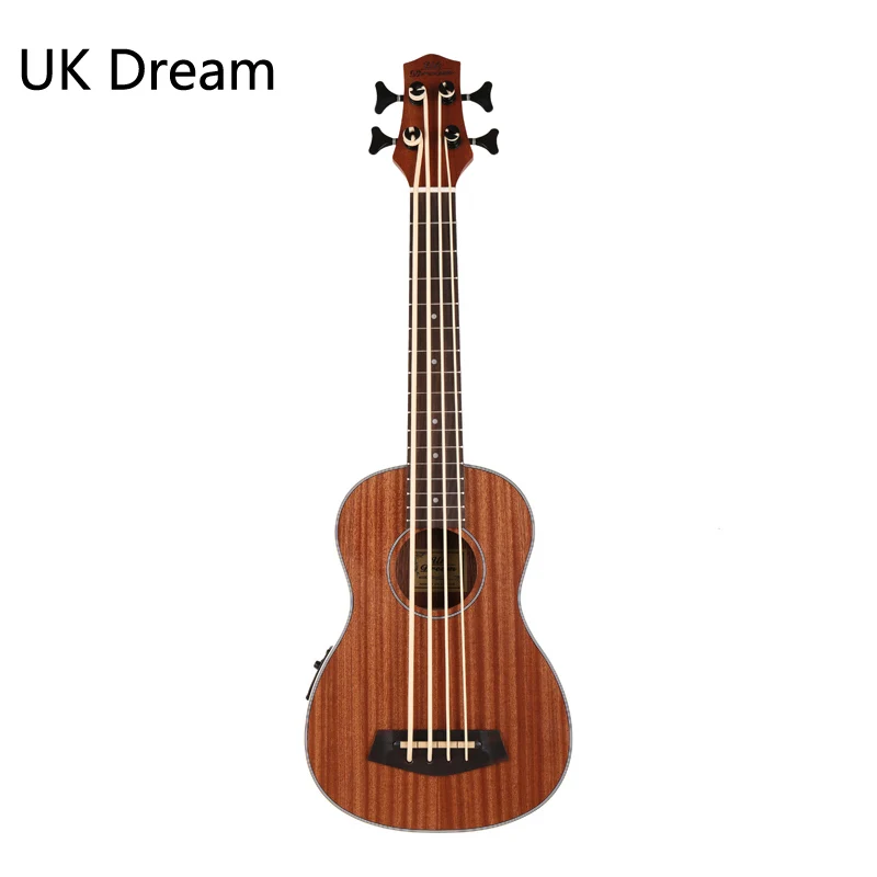 30 inch Wooden Electrical Bass Guitar 4 strings Ukulele Musical Instruments Closed Knob Ukulele Guitarra UB-113