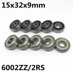 10ピース高品質6002zz 6002-2RSボールベアリング15 × 32 × 9ミリメートル深溝玉軸受6002RS 6002