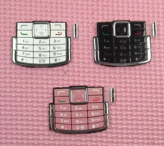 White/Black/Pink Color New Ymitn Housing Cover Case Keyboards Keypads Buttons for Nokia N72, Free Shipping