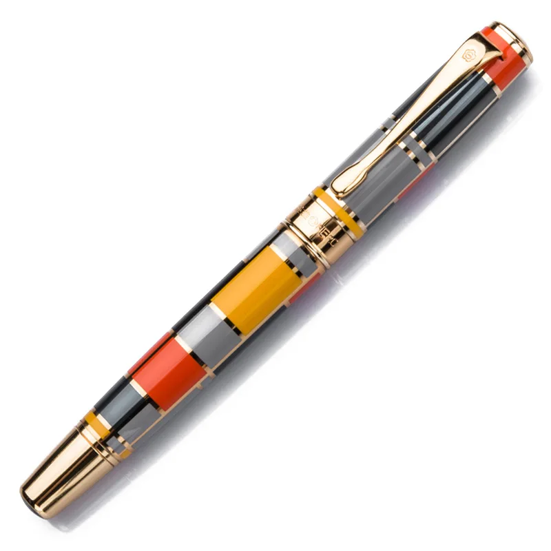 Roller Ball Pen with Golden Trim Fashion Colored Ink Pen with Smooth Refill Great for Gift Graduate Business Office