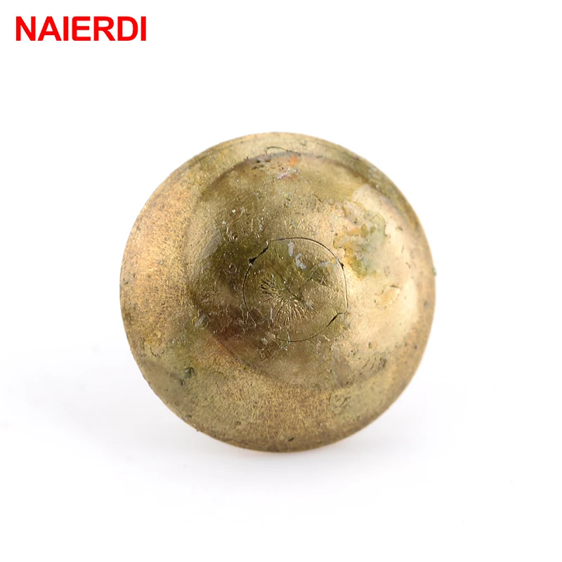 50PCS NAIERDI 8.5x16mm Bronze Tacks Antique Decorative Jewelry Gift Box Push Pin 10x10mm Door Nail For Fasteners Hardware