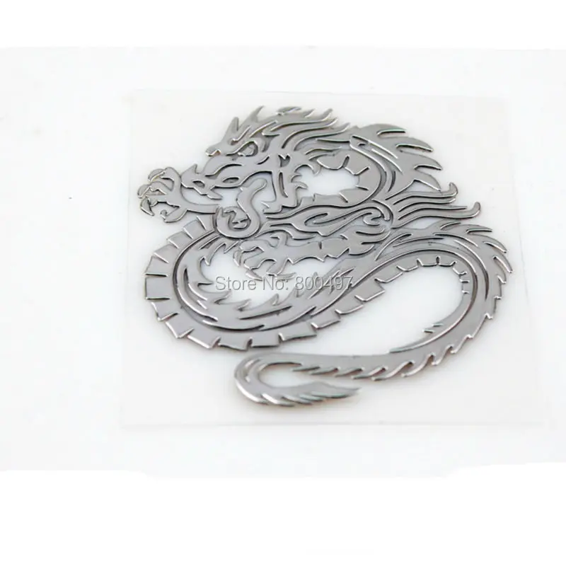 Newest 3D Car Trunk Nickel Alloy Badge Emblem Sticker Accessories Adhesive Car Styling Badge Decal For Dragon