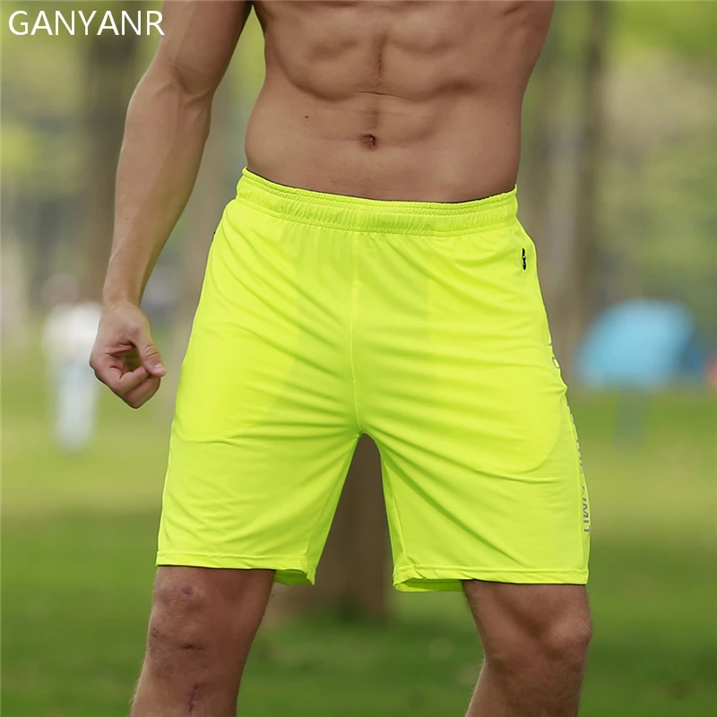 

GANYANR Running Shorts Men Gym Basketball Athletic Leggings Sports Training Tennis quick dry Jogging Soccer Crossfit Volleyball