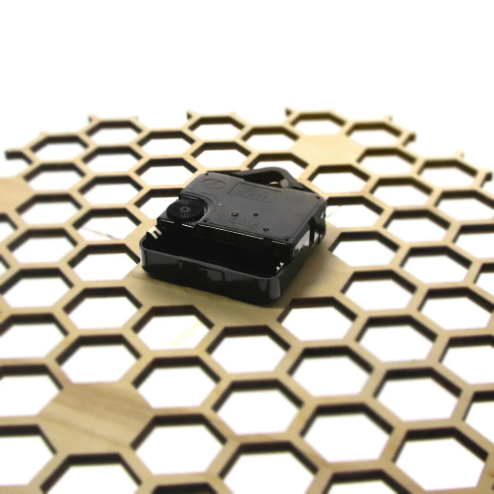 ساعة حائط خشبية مستوحاة من قرص العسل ، مع ساعة سداسية بسيطة ، غير هادئة ، للمسح ، لتزيين جدران المطبخ ، هدية لمحبي النحل