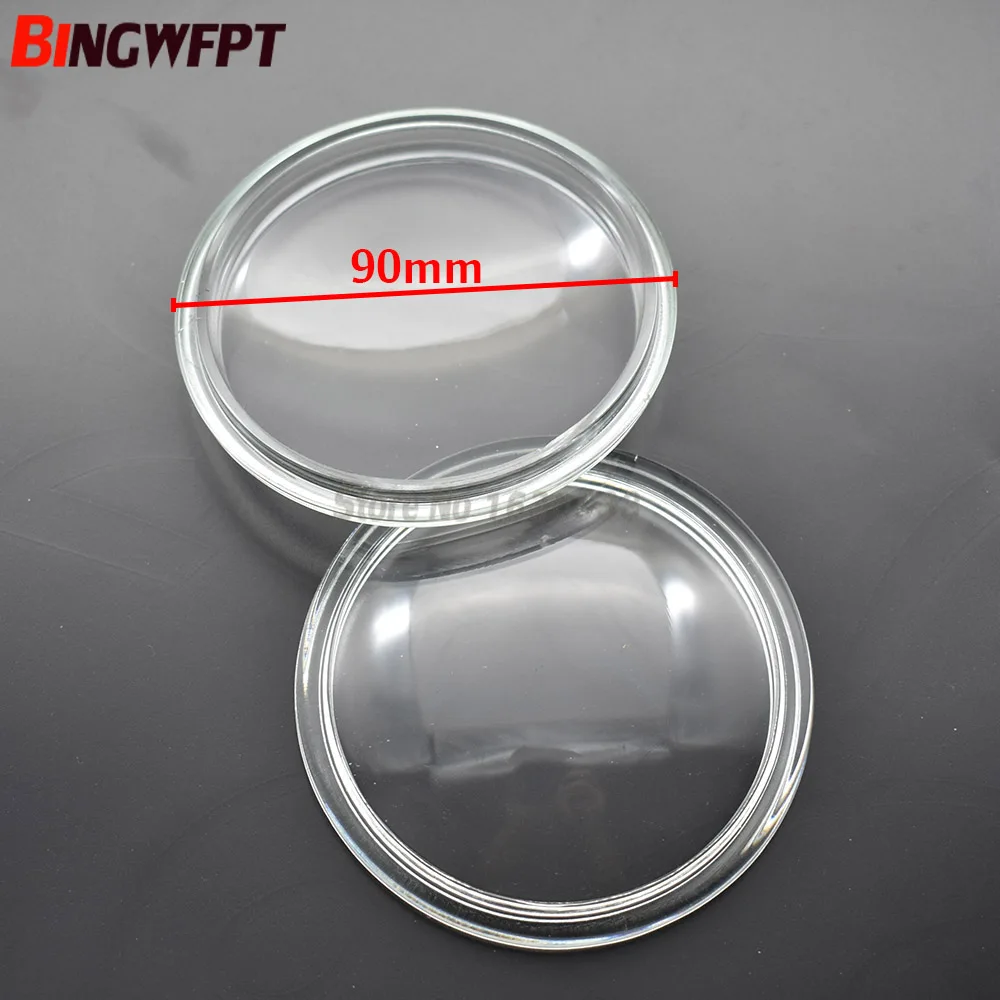2pcs/set Round Diameter 90mm Fog Lamps Lights Tempered Glass Anti-fog Glass For Mitsubishi L200 Outlander Pajero Colt Triton ASX