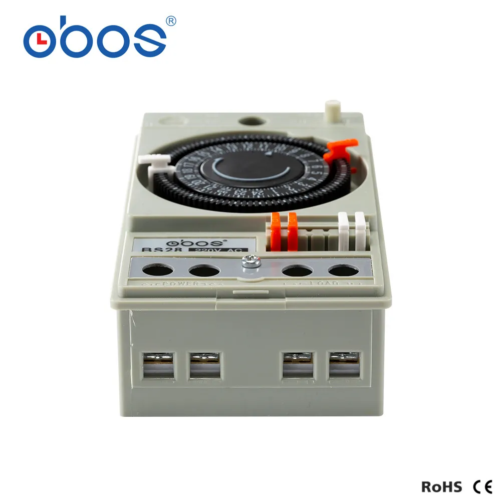 OBOS brand 110V~240V mechanical type 24 hour timer with 48 times on/off per day min time interval 30 min