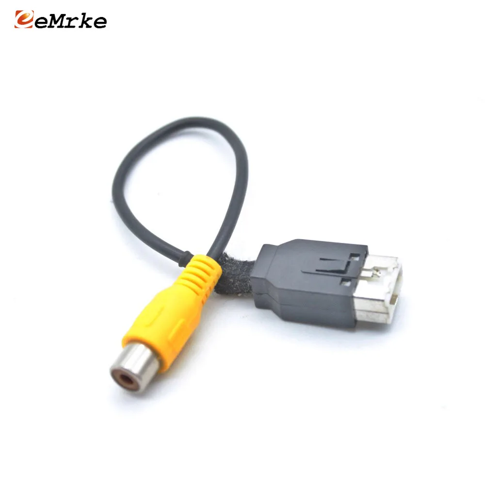 

EEMRKE Car Reversing Camera Adapter Connector Wire for Geely EC7 EC8 EC715 718RV 2013 Original Screen Video Input RCA Cable