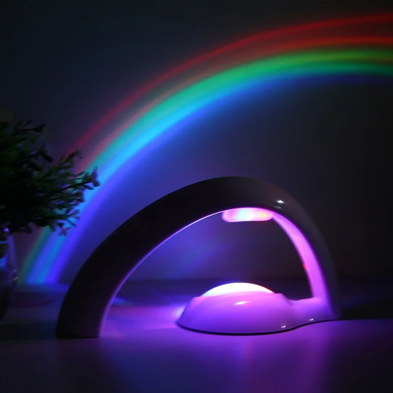 LED Colorful Rainbow Lamp Night Light Romantic Sky Rainbow Projector Lamp luminaria Home bedroom table light lamp for kids gifts