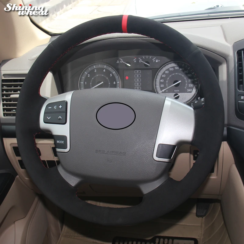 

Shining wheat Black Suede Car Steering Wheel Cover for Toyota Land Cruiser 2008-2015 Tundra 2007-2013 Sequoia 2008-2011