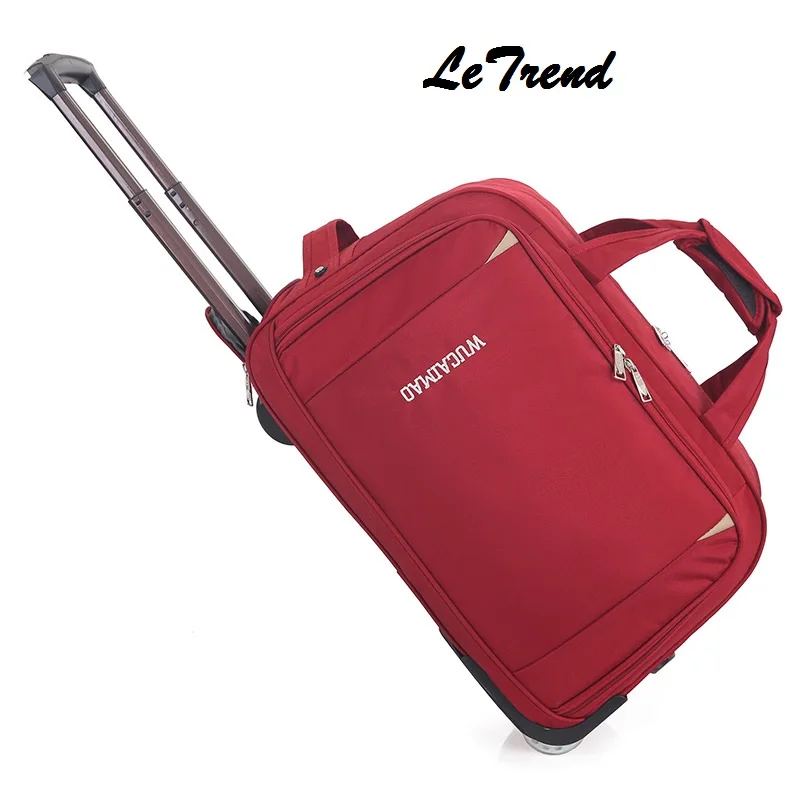 Letrend Rolling Luggage Men Travel Bag  Women Suitcases Wheel Trolley 20 inch Business Carry On Password Trunk