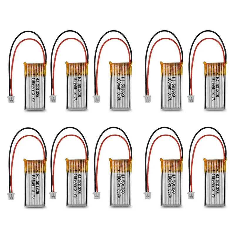 

10 шт./лот 3,7 в 100 мАч RC Lipo батарея мини белая вилка для RC 1/28 Mini Car / RC вертолет/RC Квадрокоптер
