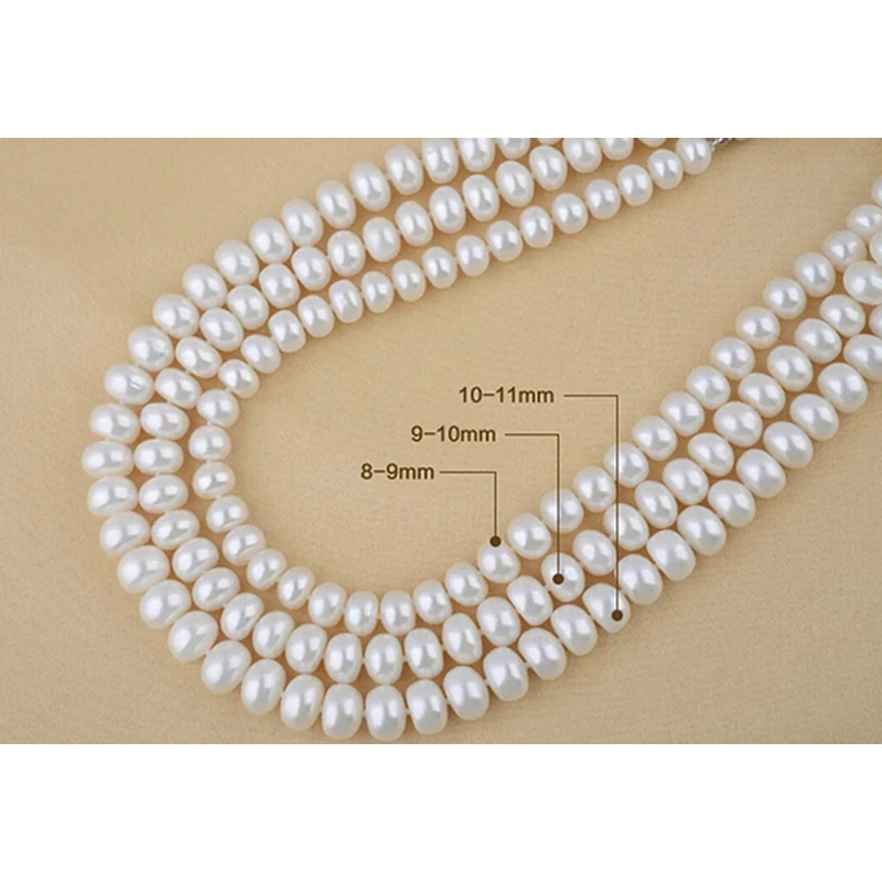 Imagem -04 - Freshwater Pearl Beads Gargantilhas Colar para Mulheres Clássico Noiva Casamento Mãe Menina Senhoras 43cm 17 Grande 10 mm