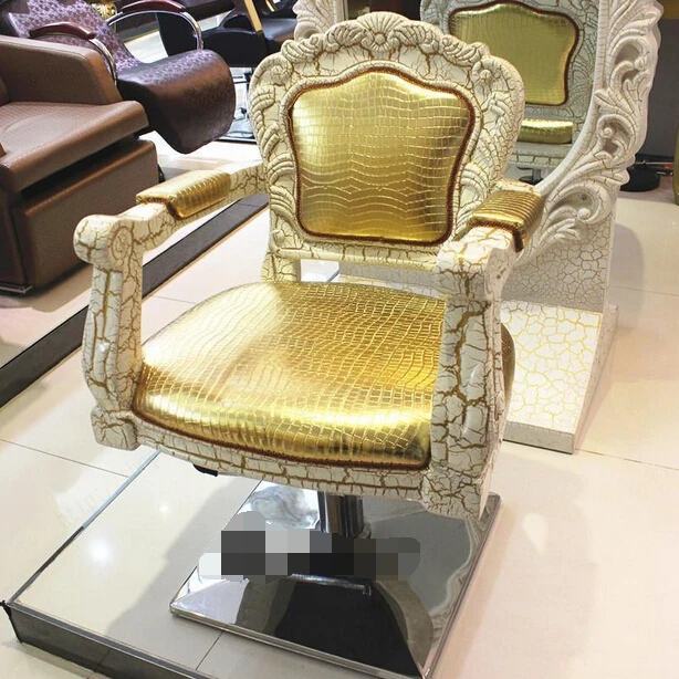 European hairdressing chair. Haircut chair. Upscale hairdressing chair