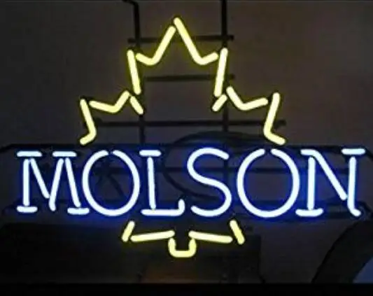 Imagem -03 - Personalizado Molson Canadense Lager Sinal de Luz de Néon de Vidro Barra de Cerveja