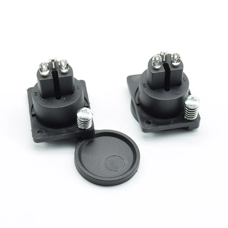 1Pc XLR 3 Pin Waterproof Female Chassis Panel Mounted Socket Adapter Soldering for Power MIC Connector Black