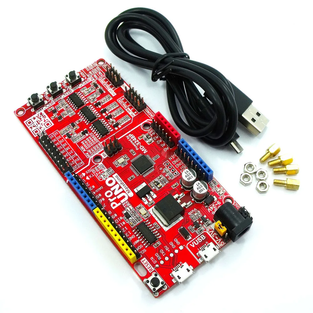 Massduino Pro R3 for arduino uno r3 Compatible DAQ 16bit ADC 16bit DAC Onboard 4.096V REFERENCE source VUSB Micro USB Cable