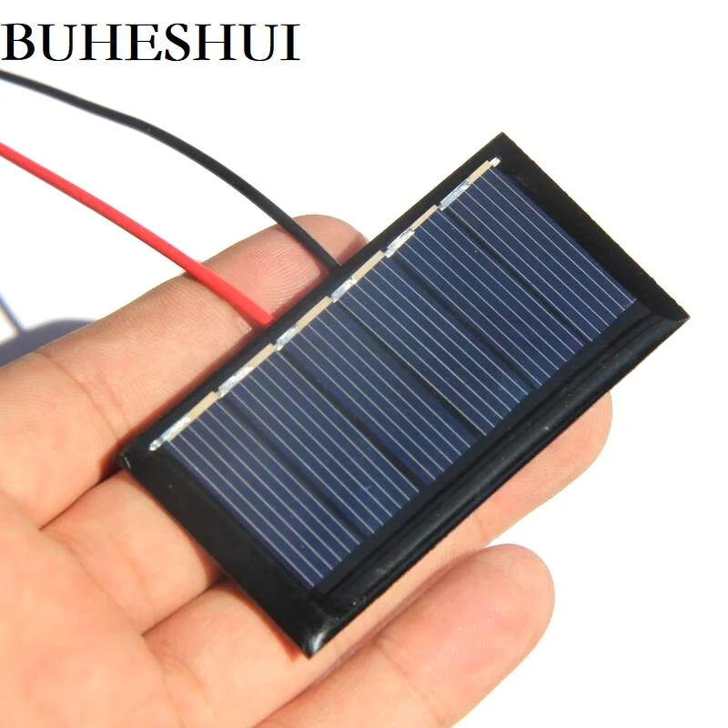 Mini 3V Solar Panels 0.24W Epoxy Solar Cell 80mA Solar Moudle DIY Solar Toys Educational Plate 67.5*34.5MM 100PCS