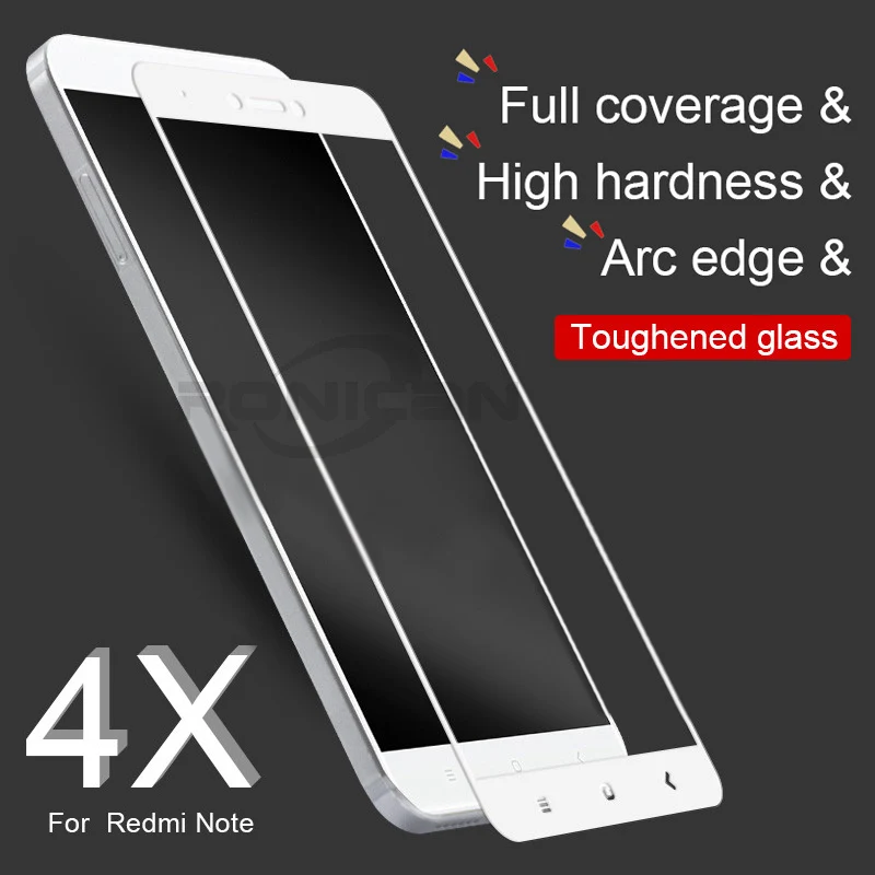 Full Cover Tempered Glass For Xiaomi Redmi 4X 5A For Redmi Note 5A prime 5Plus Note 5 4 4X Screen Protector Toughened Film