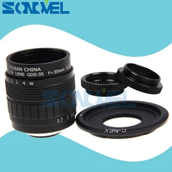 FUJIAN 35mm F1.7 CCTV TV Movie lens+C Mount+Macro ring for Sony E Mount Nex-5T Nex-F3 Nex-6 Nex-7 Nex-5R A6300 A6100 A6500 A5100