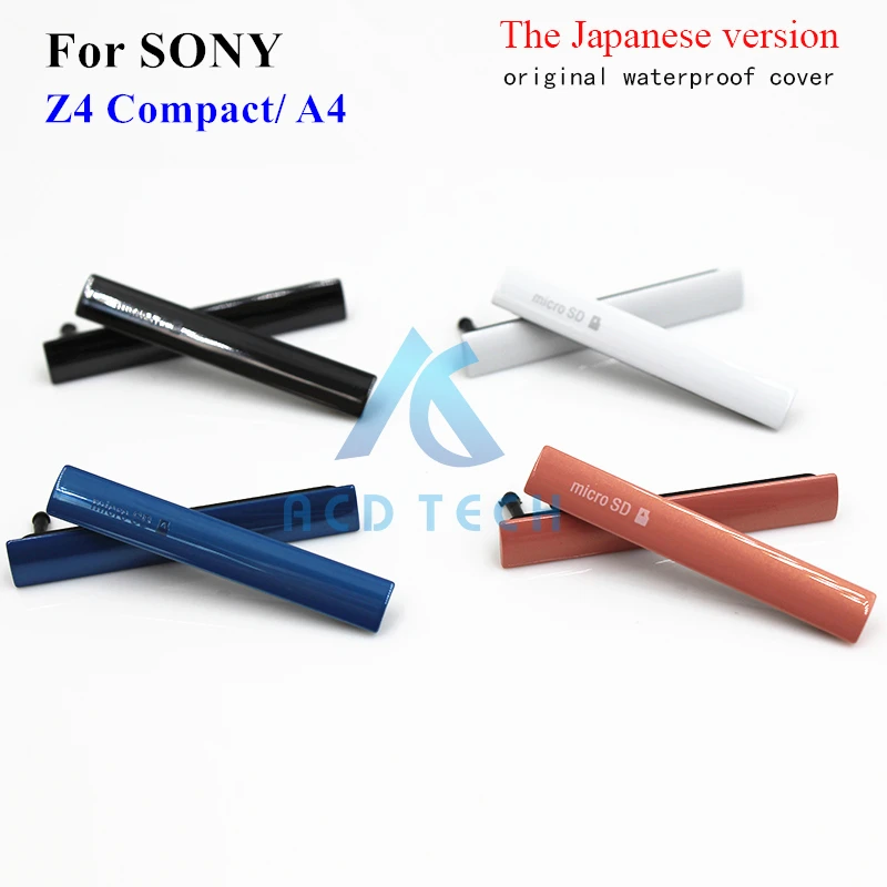 10pcs/lot Original New USB Charging Port Dust Plug Cover +Micro SD +SIM Card Slot Cover for Sony Xperia A4 SO-04G Z4 Compact