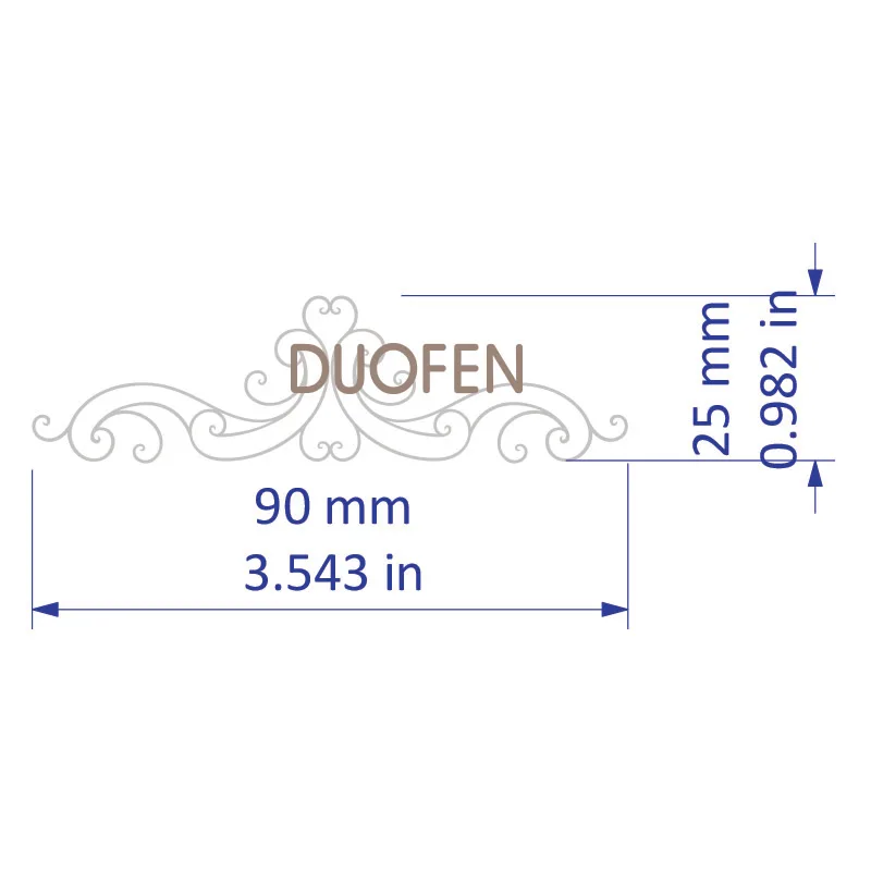 DUOFEN METAL CUTTING DIES European style borders cutout lace embossing stencil DIY Scrapbook Paper Album 2019 new