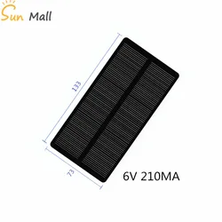 Mini 6V 210MA 1.25W Monocrystalline Silicon Solar Panel /Solar Epoxy Panel  Solar Panel Photovoltaic Cell Phone Charging