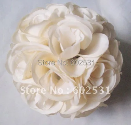 SPR 15cm beige wedding silk kissing ball,wedding flower,bride flower,party decorations,celebration decoration