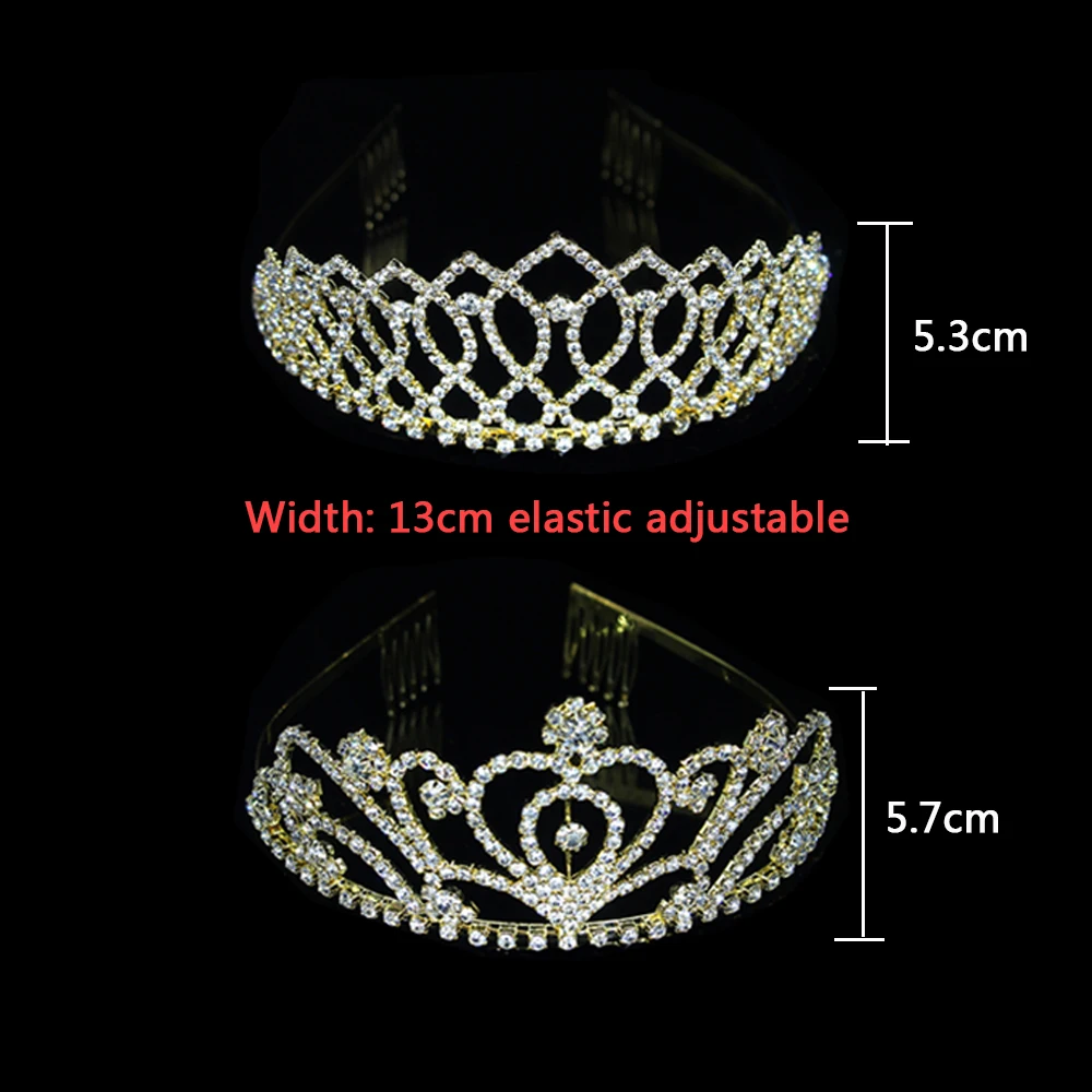 AINAMEISI 2025 New Crystal Bridal Tiaras Gold Rhinestone Pageant Crowns Combs For Women Fashion Party Wedding Hair Accessories