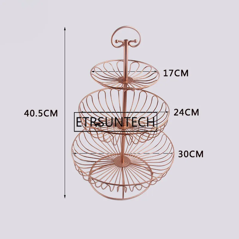 10sets 3 Tier Cake Stand Metal Buffet Dessert Cupcake Fruit Food Platter Serving Display Holder Wedding Party Supplies