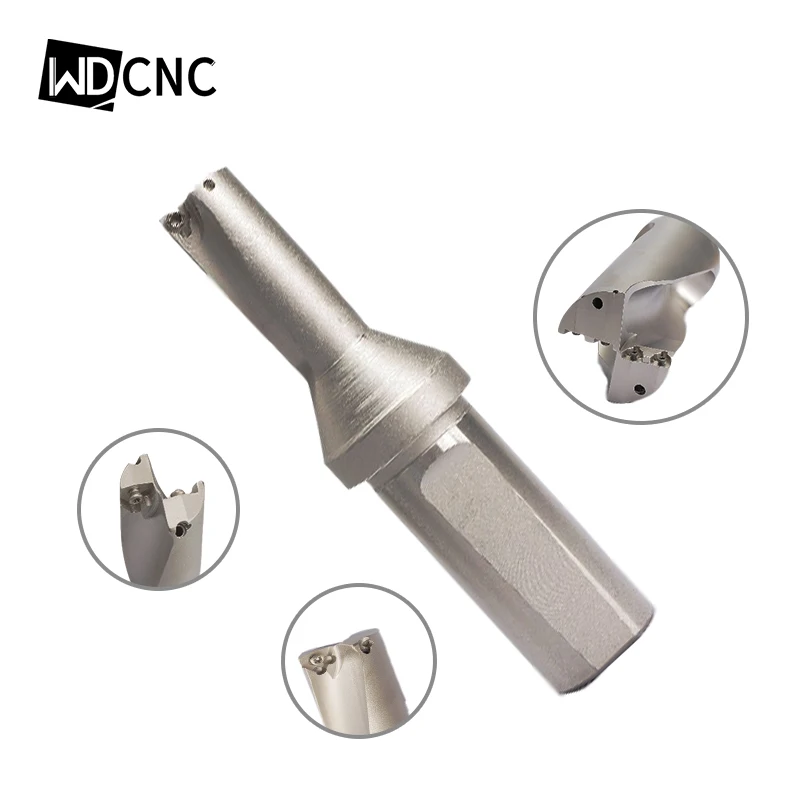 أدوات CNC أدوات CNC الدقيقة ثلاثية الأبعاد 14-50 مم مثقاب U قابل للفهرسة باستخدام الحاسب الآلي مع إدراجات كربيد WCMX