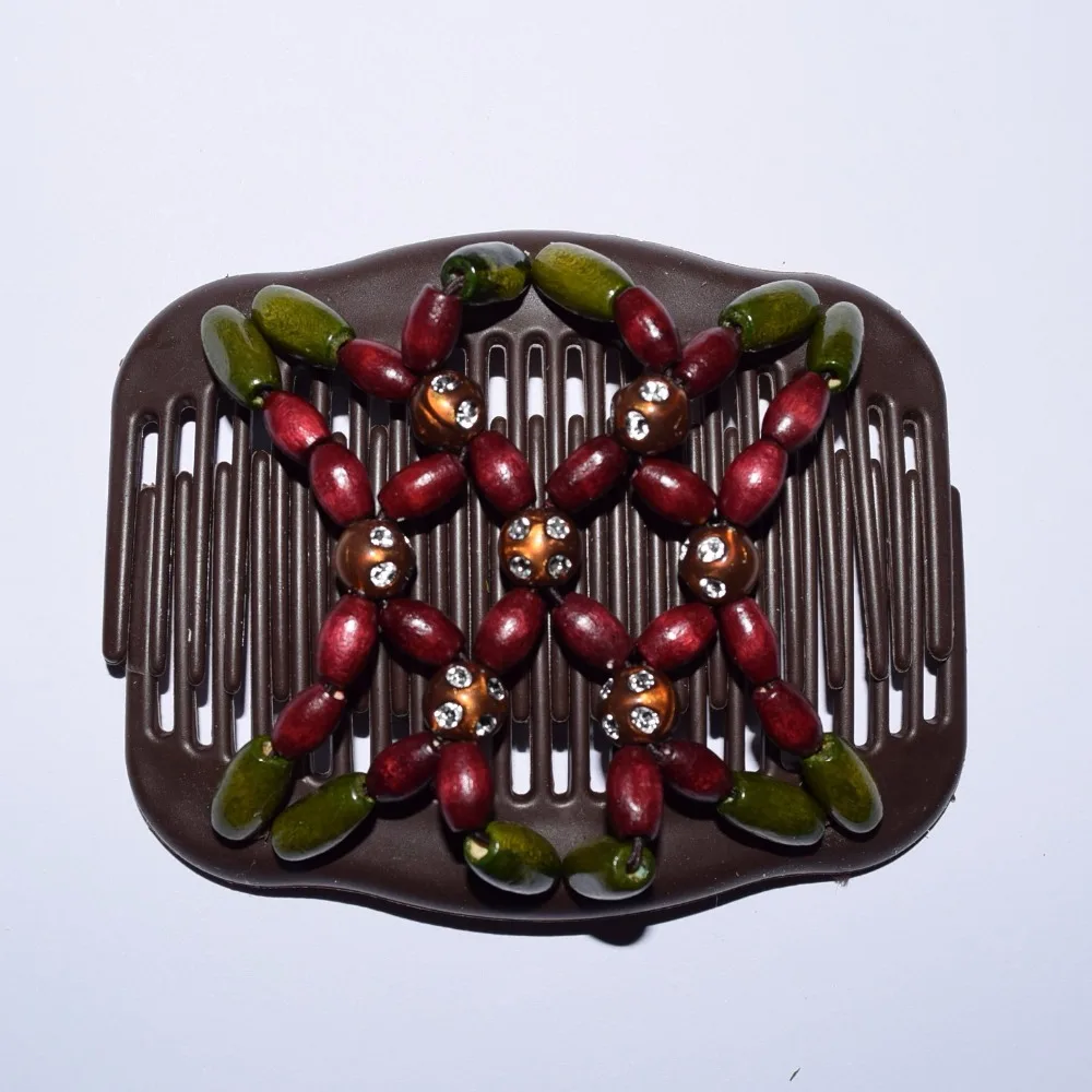 dark green and wine red classical beads comb 20 pcs/lot  royal pattern work lady hair accessory Easy to Use