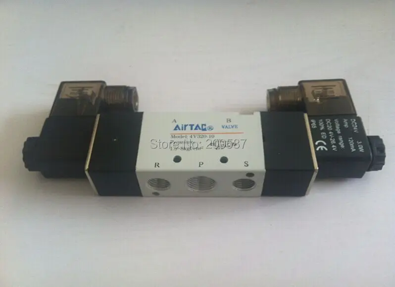 1Pcs 4V320-10 DC24V 5Way 2 Position Double Solenoid Pneumatic Air Valve 3/8