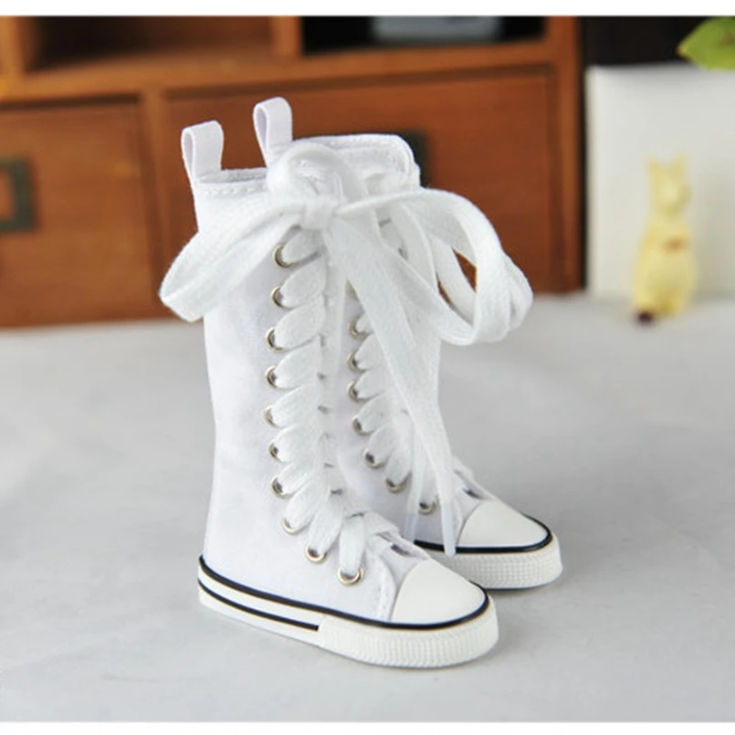 

BJD SHOES White Sneakers Canvas Sports Boots For 1/4 17" 44cm 1/3 MSD SD YOSD DK DZ AOD DD Doll Free Shipping HEDUOEP