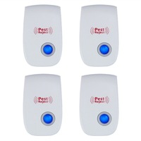 4 PCS Electronic Pest Repeller Ultrasonic Anti Mosquito trap Insect Repeller Mouse ants Pest Reject EU US UK Plug free shipping