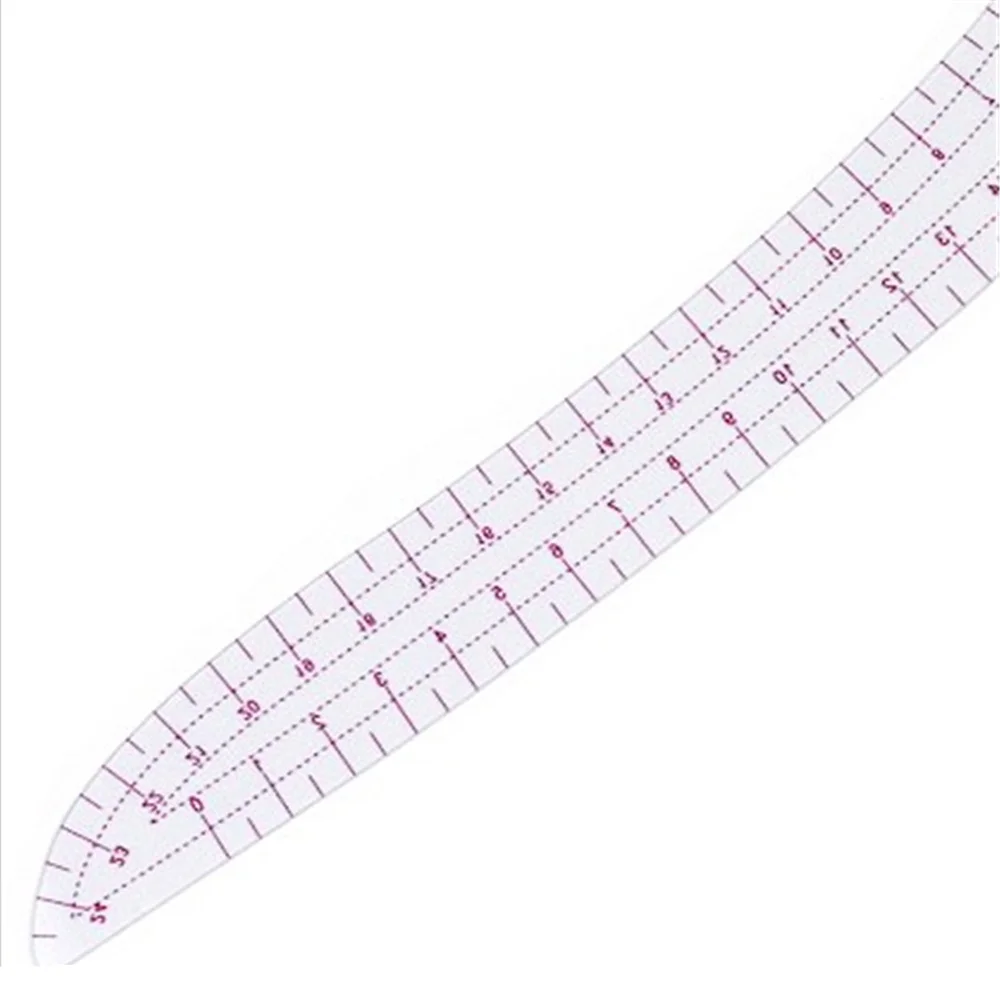Affordable 11.8" Long Comma Shaped Plastic Transparent Curve Ruler