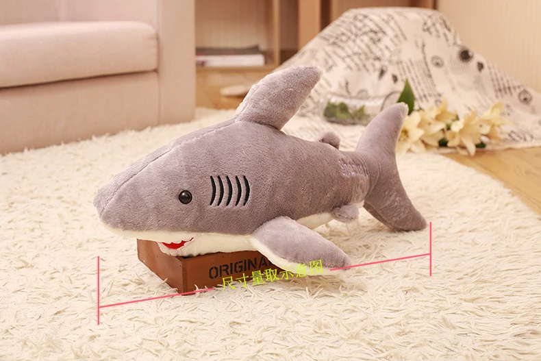 small cute gray plush shark toy stuffed shark doll birthday gift about 60cm