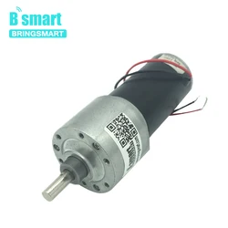 Bringsmart JGB37-3157 12 Volt DC Gear Motor Reductor Engine Motor Low Speed High Torque Reversible 24V DC Reduction Geared Motor