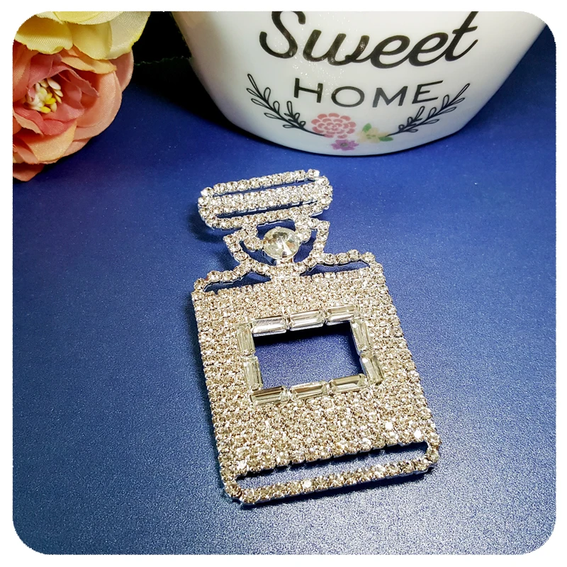 GRANDBLING Factory Wholesale BlingBling Jewelry Handmade Crystal Perfume Bottle Brooch Pin to Lady\'s Accessory