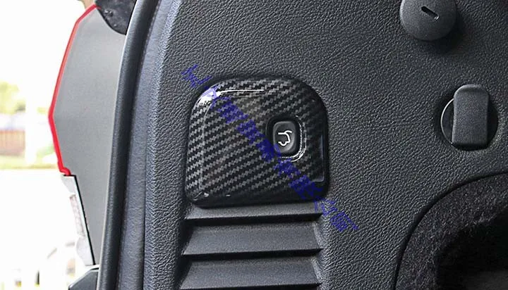 For Jeep Grand Cherokee WK2 2018-2020 Car Styling Accessories Carbon Fiber Style Electric Rear Door Switch Button Cover Trim