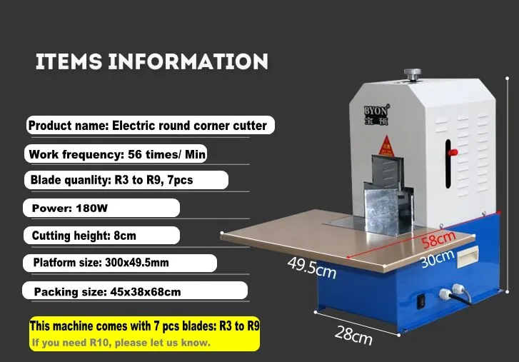 Electric Round Corner Cutter Machine For Paper Films Leather