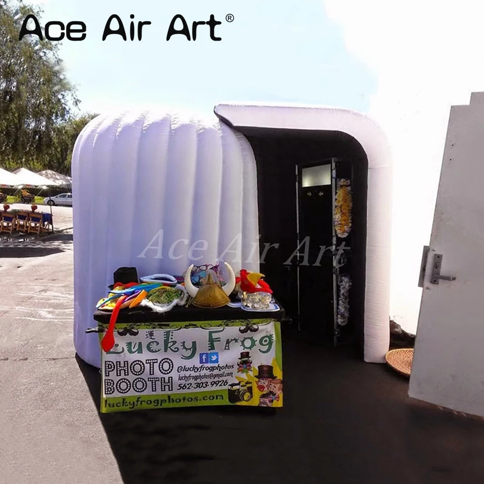 1 door black interior inflatable dome photo booth enclosure,dome shape themed selfie booth tent for stadiums or venues