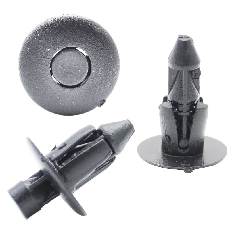 100 Pcs Car Fastener fit 7mm Dia Hole Black Push Retainer Rivets Clips for Toyota Automobile Door Bumper Fender Cover Trim Clip